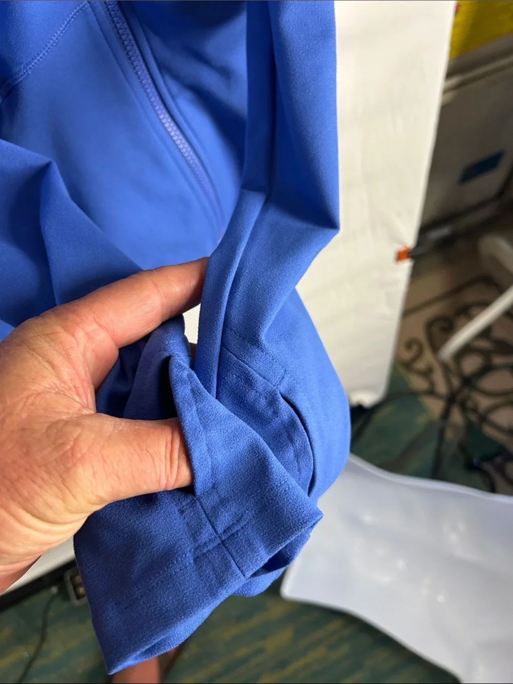 Womens Zip-Front Royal Blue Utility Jacket